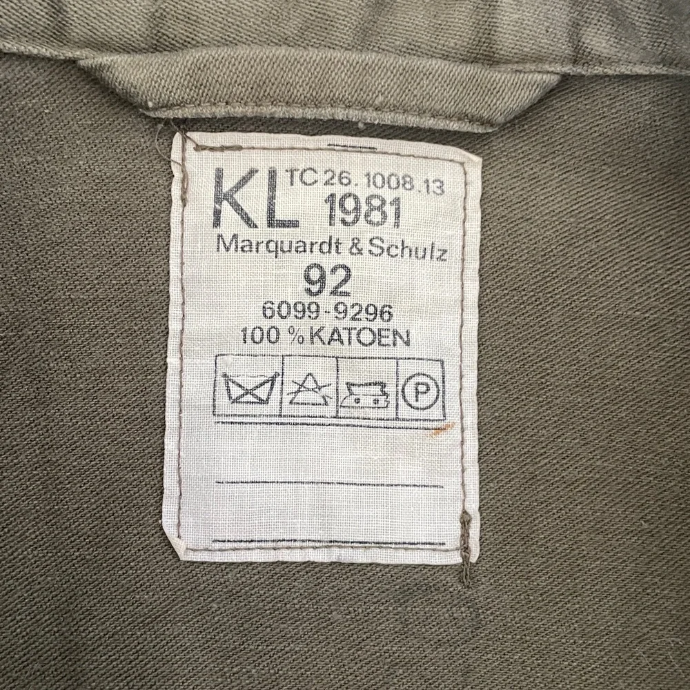 Vintage Dutch Army Military Field Shirt Jacket Size 92 Cotton Chore Jacket - Picture 3 of 9